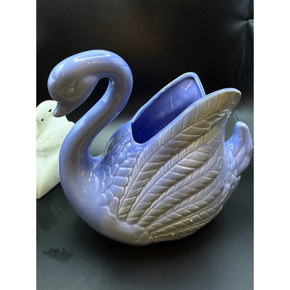 Vintage Swan Lot Ceramic Planter Swan Soap Dish Swan Bookend - Picture 9 of 16
